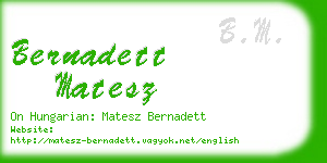 bernadett matesz business card